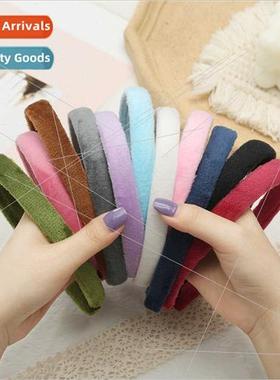 diy hair accessories women handmade plush cover cloth headba