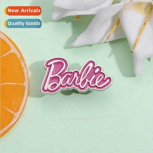 Europe Uned States pink letters brooch cute simple girl wind