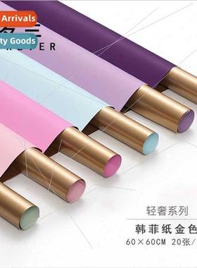 Flower wrapping paper New Korean stay gold two-color waterpr