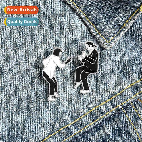 Black Whe Punk Pin Lowlife Pulp Fiction Character Pin Baked