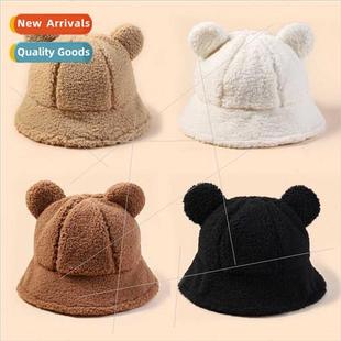 fisherman hat new ears cut winter plush autumn Bear children