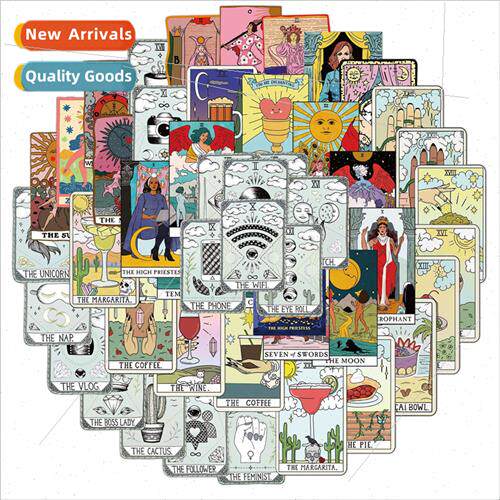 50 new tarot card graffi stickers decorative car luggage mot