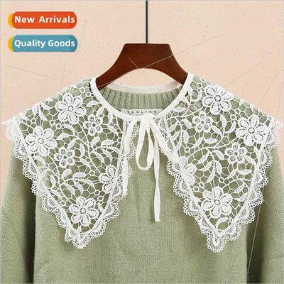 Lace shawl false collar children dresses match gods collars