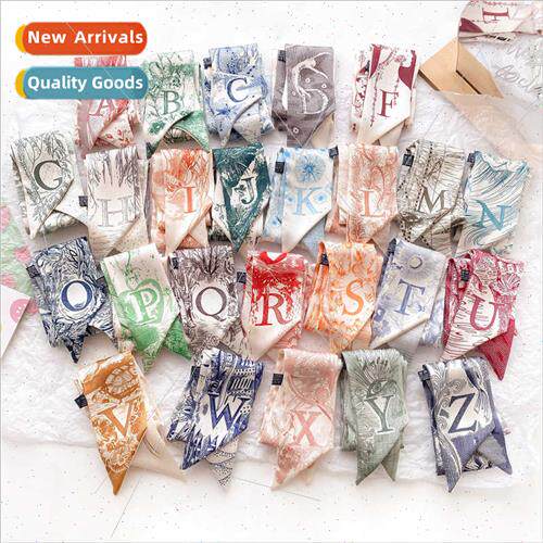 2023 tarot card silk scarf 26 letters graffi hand-painted pr