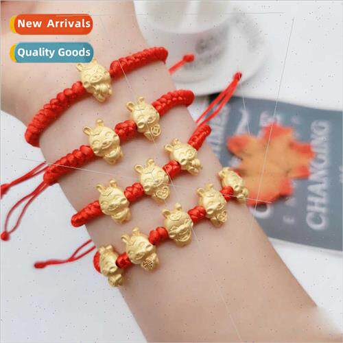 2023 Rabb Zodiac Red Rope Bracelet Bracelet Handmade Knted B
