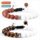 spaced 8mm bead Creative Yoga half strings Buddha pairs