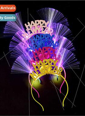 Glowing Fiber Optic Headb2022 New Year Christmas Day Party S