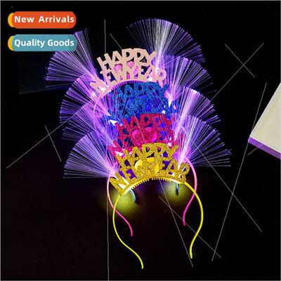 Glowing Fiber Optic Headb2022 New Year Christmas Day Party S