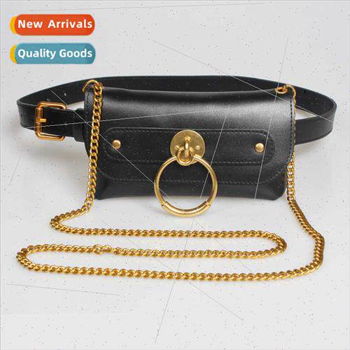 Personalized metal circle accessories waist bag female 2019