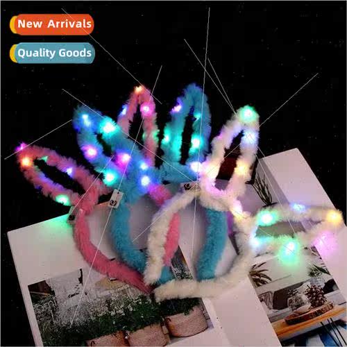 14 lights luminous plush rabb ears led lights hair bands  ch