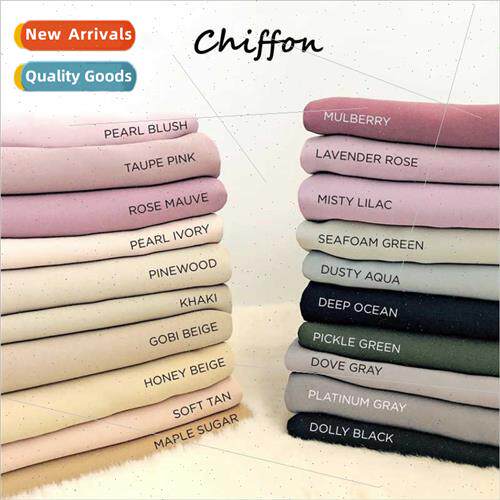 Solid color pearl chiffon malay long scarf monochrome bubble