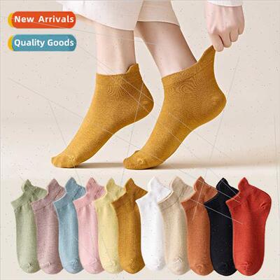 2023 new short socks women summer thin shallow cotton socks