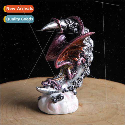 Halloween decorative ornaments moonlight dragon statue resin