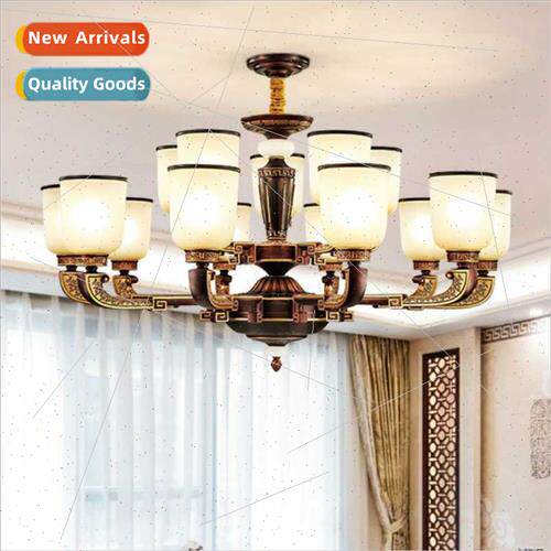 New Chinese duplex large chandelier villa building in a buil