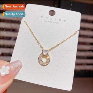 hundred peach Korea circle exquise heart necklace fashion