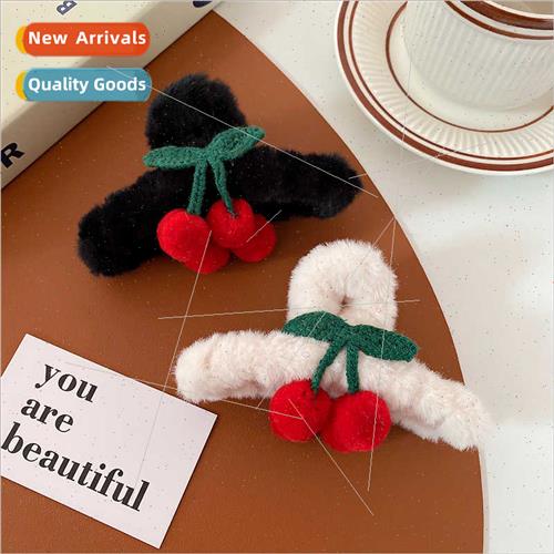 Autumn winter furry scratch clip cherry hair accessories fem