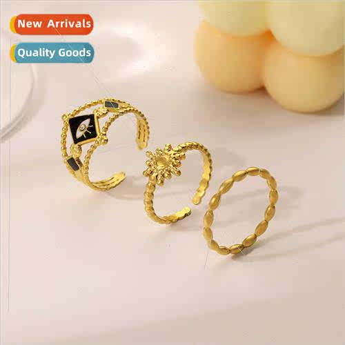 Fashion Skeleton Wind Delicate Women Stainless Steel Gold Op