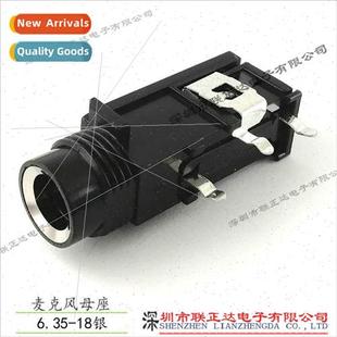 socket pin lver 6.35mm microphone mono fem port