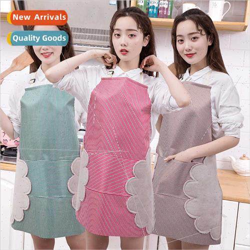 Korean fashion apron female cute kchen can wipe hands cookin