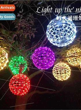 LED Creative Rattan Ball ghts Outdoor Set Festival WaterproH