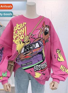 Women Hoodies Sweatshirt Autumn Harajuku Cartoon Anime Car &