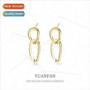 Chain Earrings Wind silver Cold Vintage Europe 925 Female