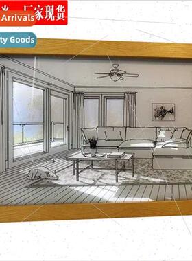 ght painting light bedroom hanging luminous light decoration