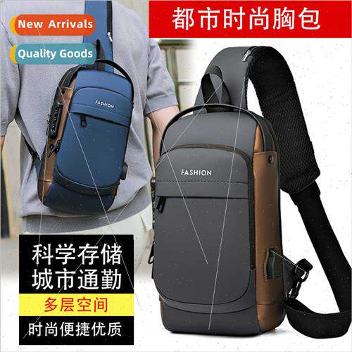 Chest bag crossbody bag password lock anti-theft men chest b
