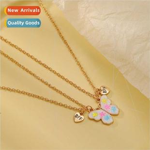 Best Friend BFF Colourful Drops Butterfly Oil Fas Flower