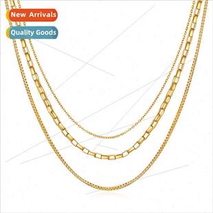 necklace chai Europe triple simple collarbone female ins new