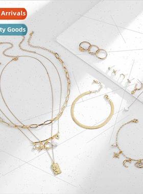 Devil Eye Hexagram Charms Stacking Necklace Women Whacked Pa