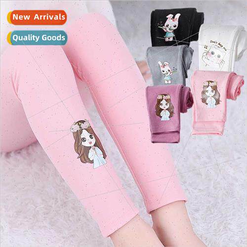 2023 spring girls cute cartoon printing bottoming pants in s