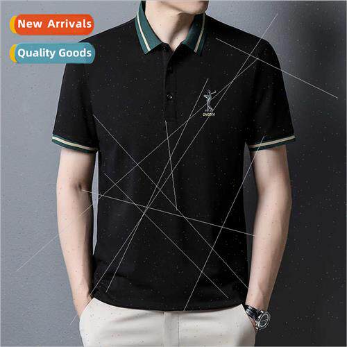 ttle Man Golf Men Cotton Polo Summer Short Sleeve Insert Col