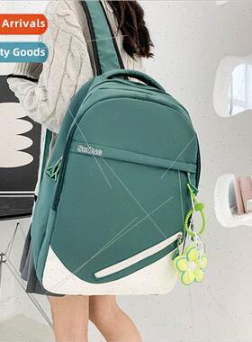 simple color blocking shoulder bag female new casual large-c