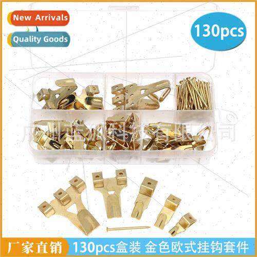 130PCS Boxed Gold Europe Hooks K Picture Frame Backsplash No