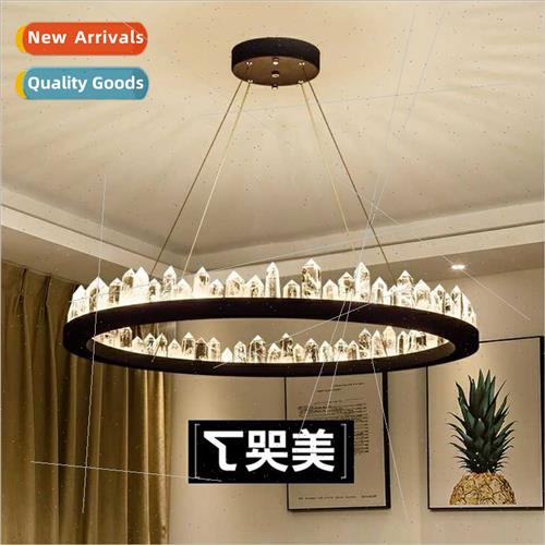 Scandinavian light luxury living room crystal chandelier pos