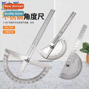 New Angle ruler single arm stainless steel angle gauge 180 d