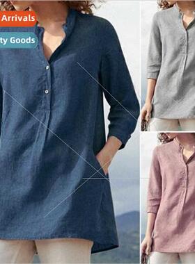 2022 new spring summer urban casual stand-up collar loose ty