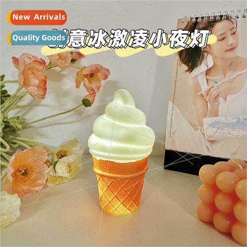 Creative ice cream night light ins wind cartoon cute bedside