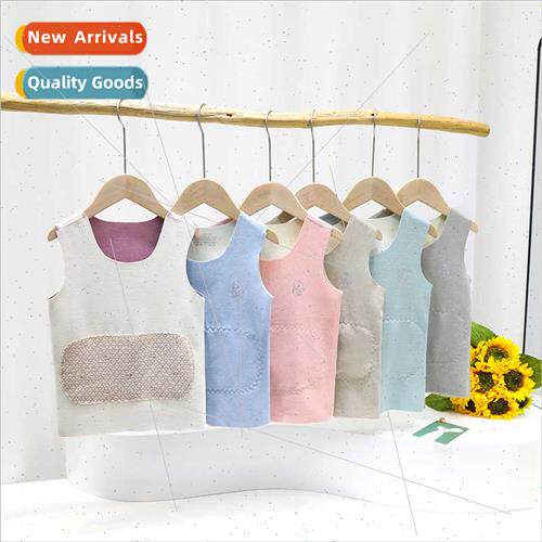 Autumn winter children warm undershirt double layer patch pa