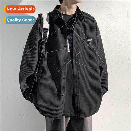 shirt jacket men spring fall HK workwear long-sleeved boys c