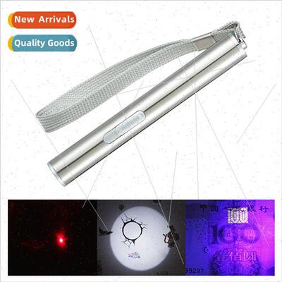 Multi-functional strong light mini flashlight UV banknote de