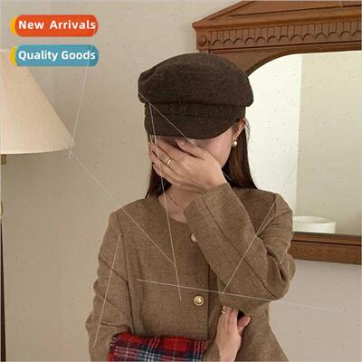 Korean generation wool newsboy cap new beret female fall win
