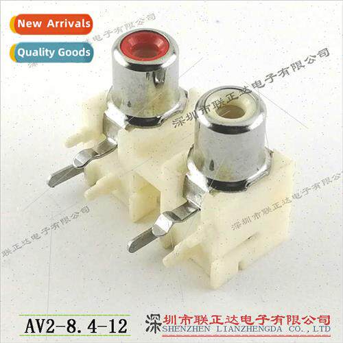 Whe AV Socket Red Whe AV Lotus Female 2 Posion RCA Socket 90