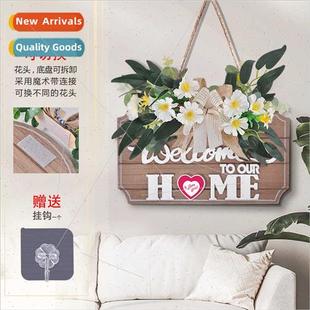 decorations hanging square magnetic woo Welcome holiday sign