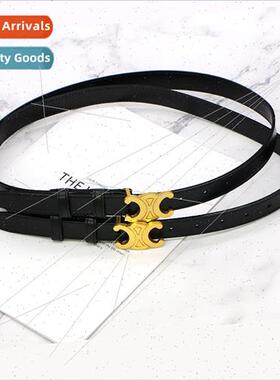 New double C Korean female leather belt simple fashion hundr