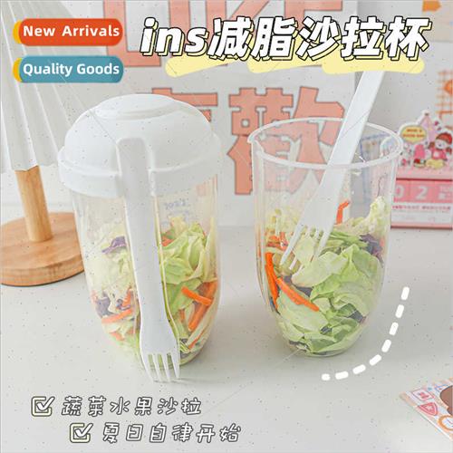 Salad cup portable out about take away breakfast spoon oatme