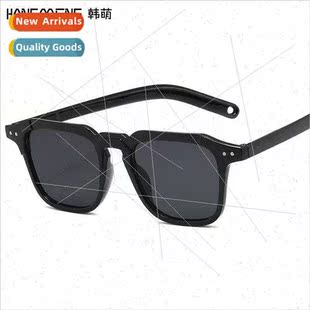 fashion square sunglasses 2020 transparent new ins col Korea