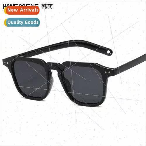 2020 Korea new fashion square sunglasses ins transparent col
