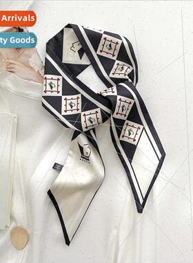 Geometric diamond-shaped graphic scarf hair ribbon spring fa